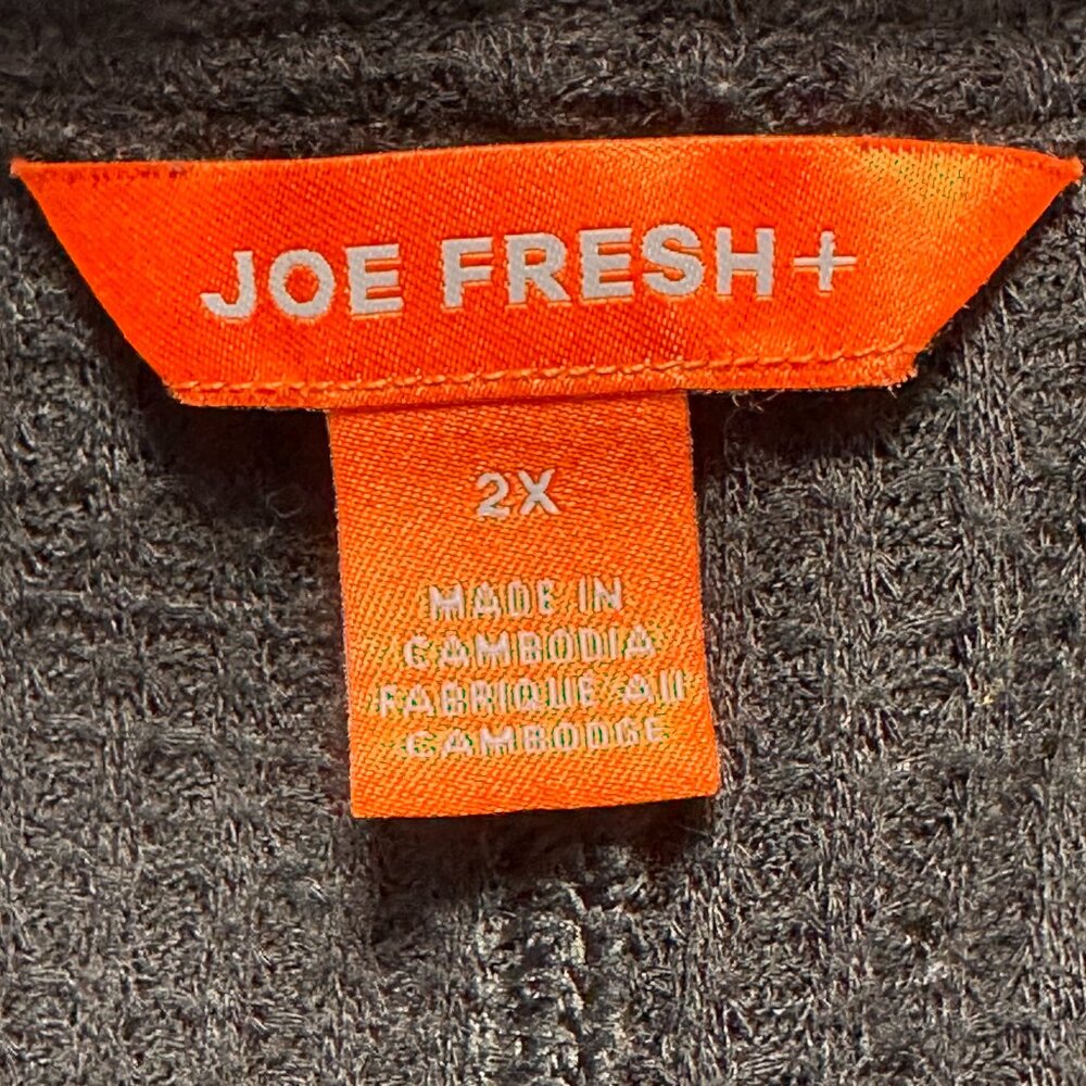 Joe Fresh Plus Size Black Waterfall Cardigan – 2X - Picture 4 of 4